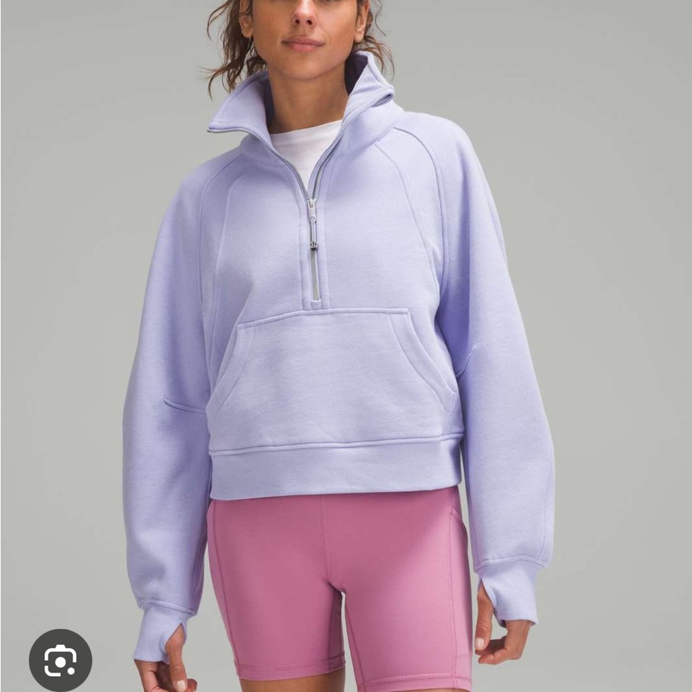 Lululemon Scuba Oversized Funnel
Neck Half Zip - Lilac Smoke